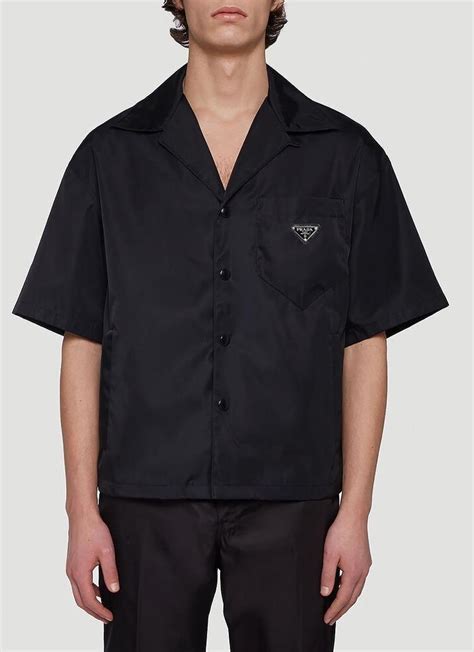 prada black and white flower over shirt|Prada shirt men price.